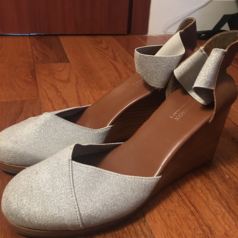 Silver Shimmering Wedges